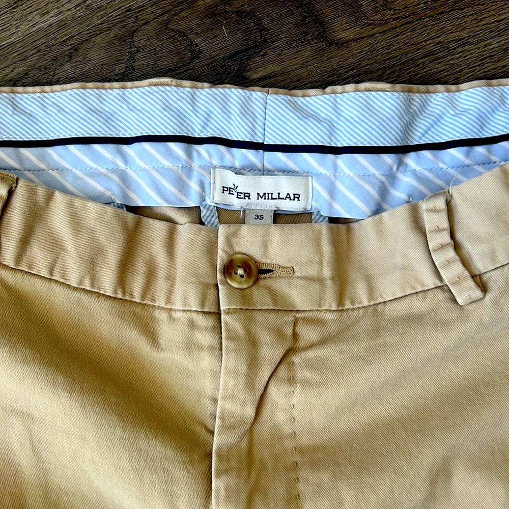 Peter Millar khaki shorts. Size 35